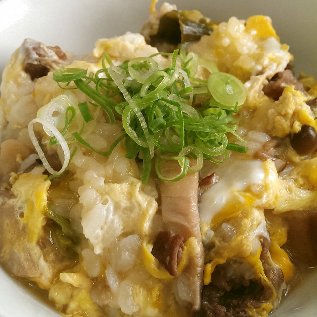 汁だけでもok すき焼きの残りで作る雑炊 レシピ 作り方 By じんとっと クックパッド 簡単おいしいみんなのレシピが359万品