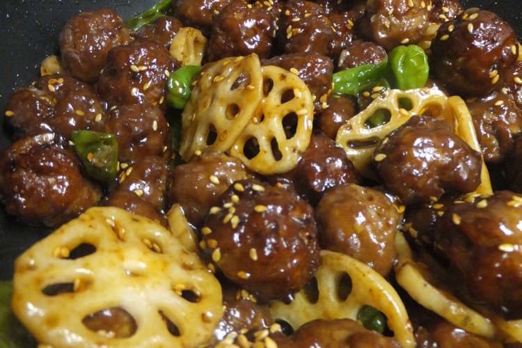 肉団子とレンコンの甘酢がらめ レシピ 作り方 By ぺんちゃんち クックパッド 簡単おいしいみんなのレシピが352万品