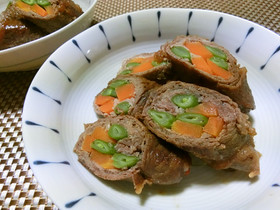 ☆いんげんと人参の牛肉巻き☆