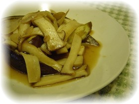 エリンギと茄子の炒め物