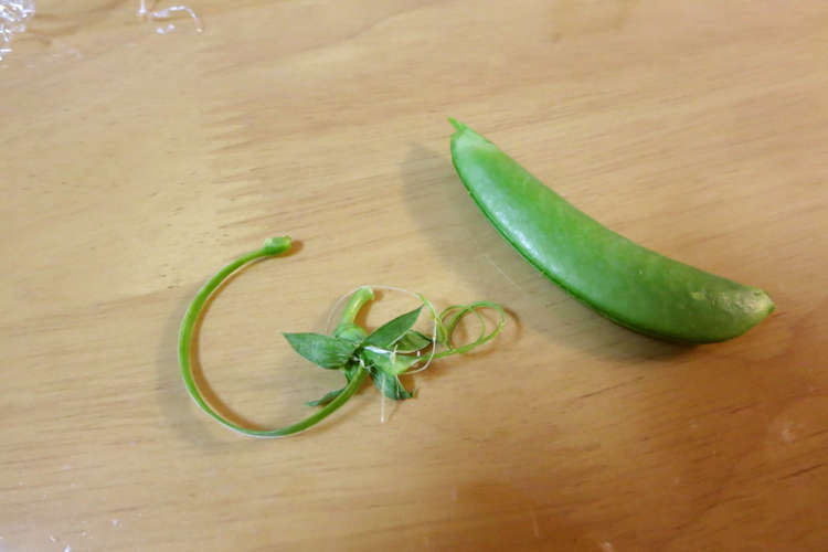 面倒なスナップえんどうの筋とり レシピ 作り方 By おじんの定番料理 クックパッド