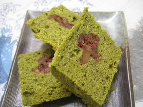 抹茶・そば粉・おからのパウンドケーキ