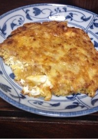 納豆とクリームチーズお焼き風