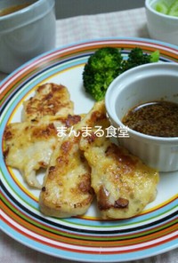 鶏のピカタ～粒マスタードとメープルソース