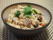 残ったおせちと餅を炊飯器で五目おこわ風の写真
