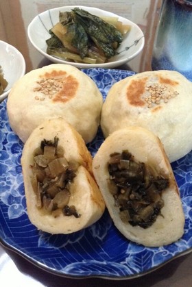 信州の味♪野沢菜おやき