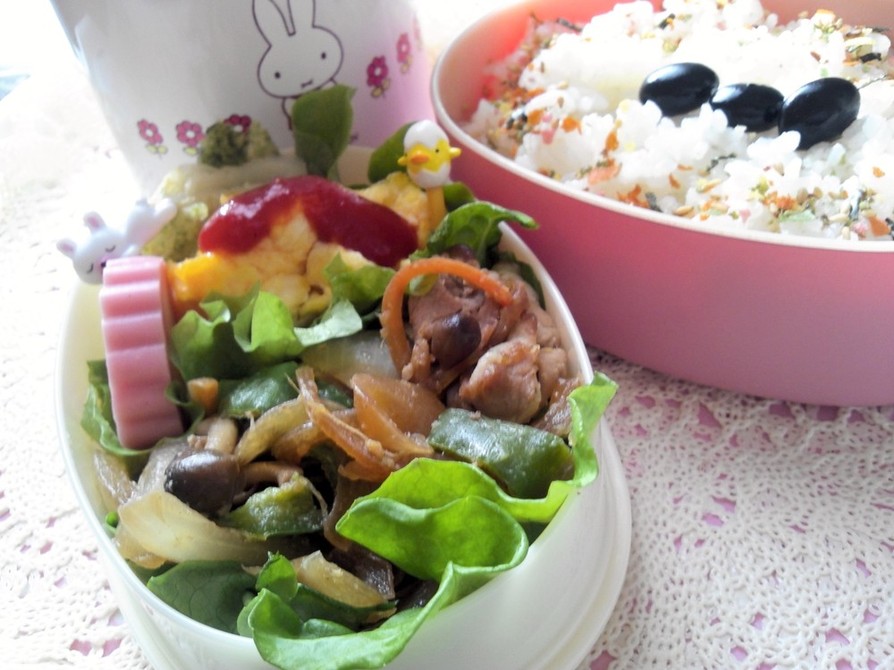 豚肉と野菜の生姜焼き弁当の画像