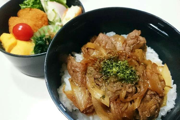 彼お気に入り お弁当に朝楽 簡単豚お葱丼 レシピ 作り方 By Sweeterm クックパッド