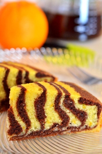 トルコのお菓子☆オレンジ風味ゼブラケーキの画像