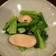 小松菜と魚肉ソーセージの炒め物