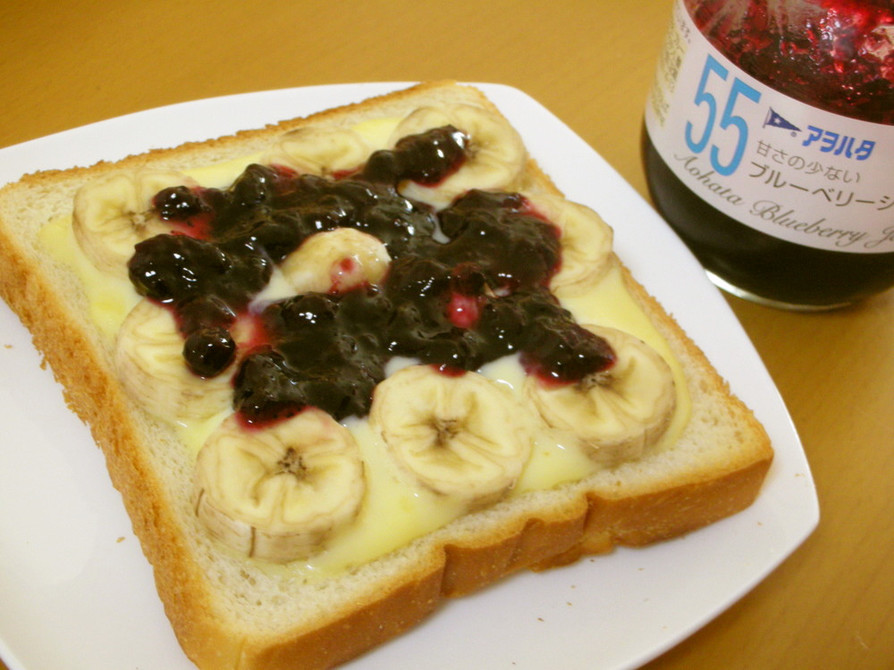 幸せ朝食♡バナナ＆ＢＢジャムトーストの画像