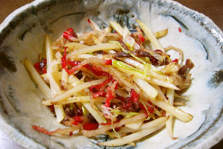 鯨ベーコンとポテトの細切り炒め レシピ 作り方 By 流恋情歌 クックパッド 簡単おいしいみんなのレシピが372万品