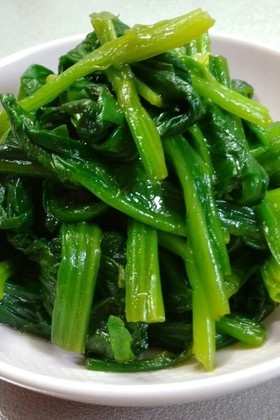醤油とごま油☆ほうれん草のお浸し