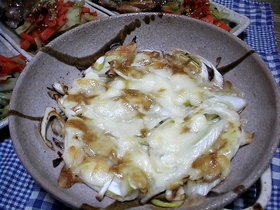 長葱のチーズ焼