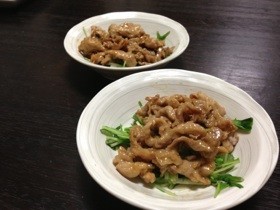 豚肉のマヨ炒め水菜和えの画像