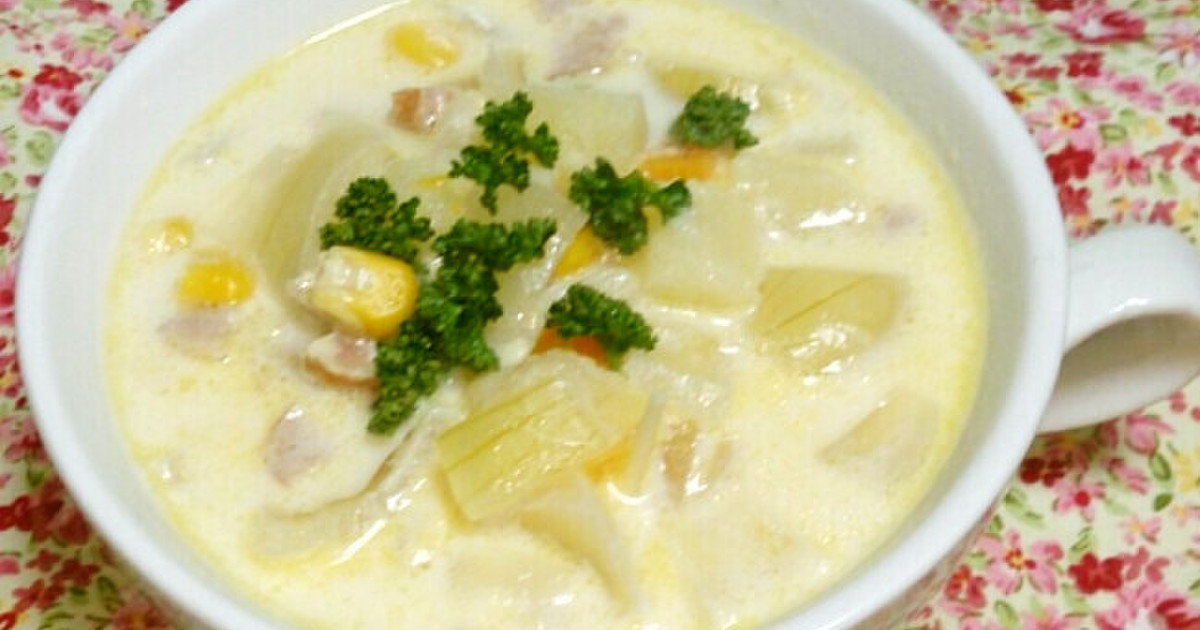 簡単コーンチャウダーのレシピ