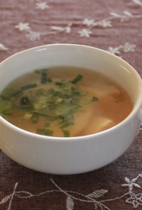 温まる☆くずし豆腐とカニのスープ