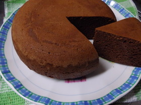 HM&炊飯器で、簡単チョコケーキ