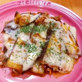 茄子と挽肉のチーズ焼きの画像