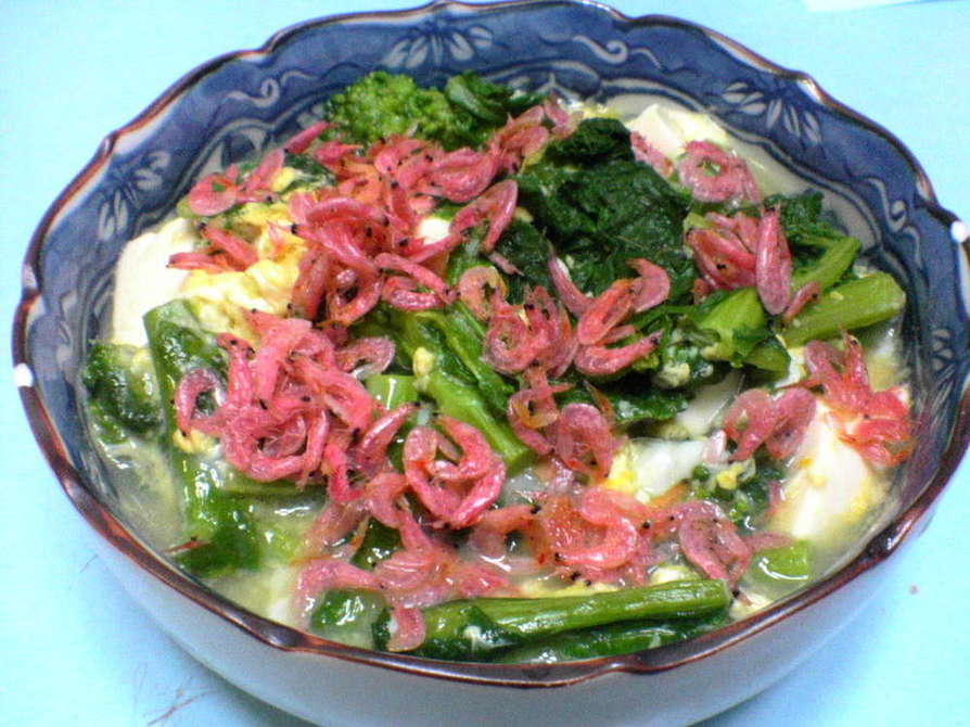 菜の花と豆腐の卵とじの画像