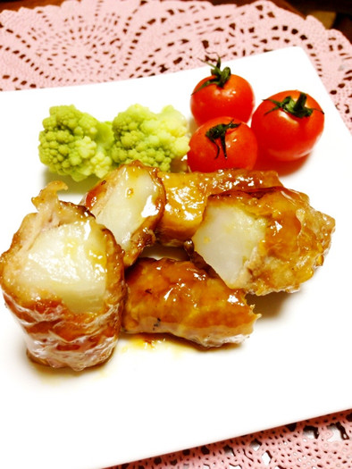お弁当に夕飯に☆栄養満点！菊芋の肉巻きの写真