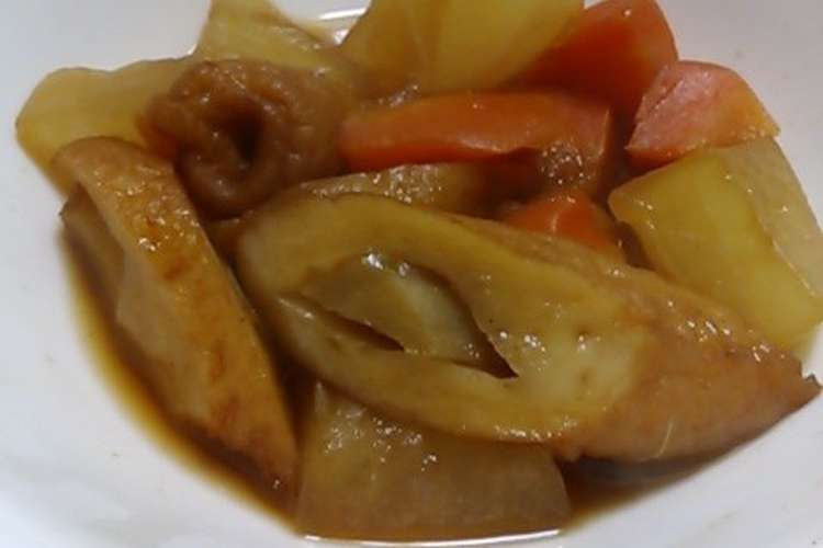大根とにんじんとごぼう天の煮物 レシピ 作り方 By 単 クックパッド 簡単おいしいみんなのレシピが352万品