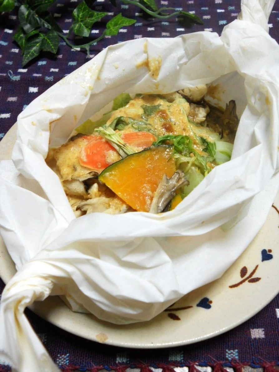ごま味噌マヨネーズで蒸し野菜の画像