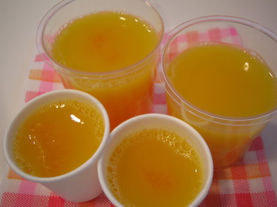 オレンジジュースの寒天ゼリー☆の写真