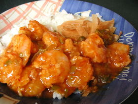 ♪エビチリ丼