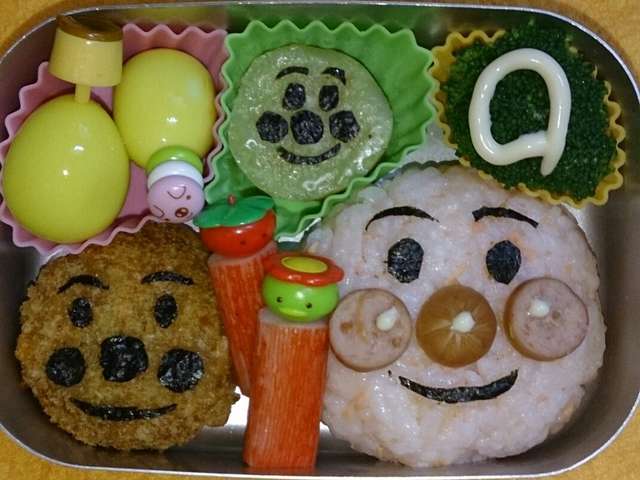 アンパンマン 3キャラ弁 レシピ 作り方 By ふう はっちゃん クックパッド