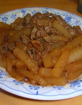 すごくおいしい!大根と牛肉オイスター炒め