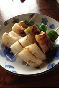 ベーコンと野菜の串焼き