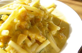 かぼちゃの豆乳クリームパスタ