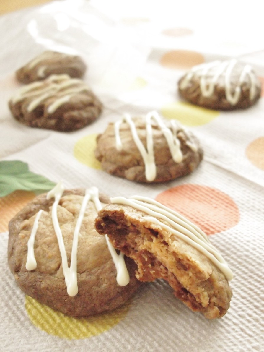 米粉で焼きチョコクッキー　イチゴ＆バナナの画像