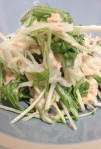 大根・水菜・ツナの簡単梅マヨサラダ