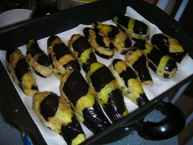なすのはさみ揚げ