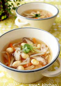 切干大根とお豆のヘルシースープ