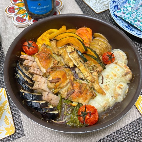 チキンと野菜のグリル〜バルサミコソース