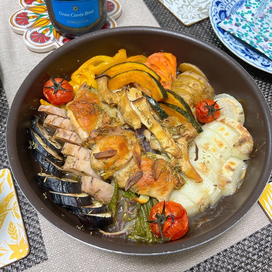 チキンと野菜のグリル〜バルサミコソースの画像