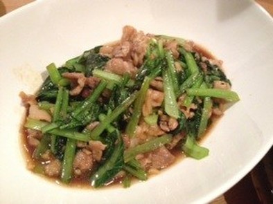 激ウマ！豚と小松菜のスタミナ炒めの写真