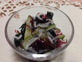 簡単副菜✳︎ニンニクごま油の海藻サラダの画像