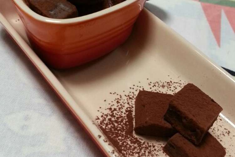 ちょっぴり本気 本命 とろける生チョコ レシピ 作り方 By ゆきち525 クックパッド 簡単おいしいみんなのレシピが356万品