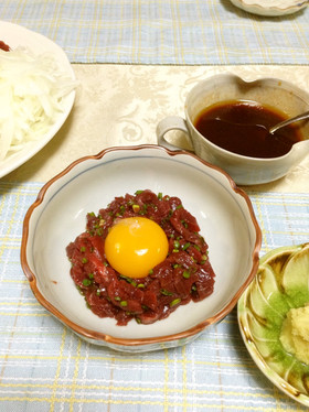 ☆馬肉ユッケとユッケのたれ☆