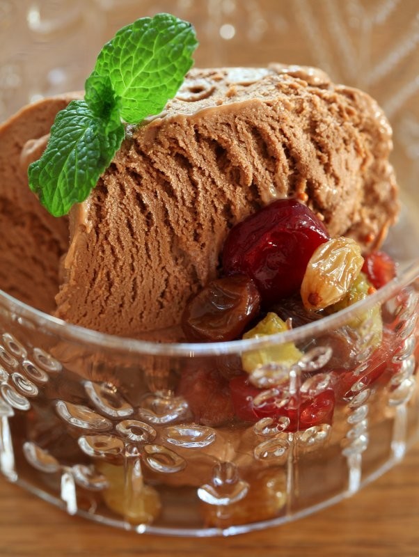 チョコレートアイスクリームの画像