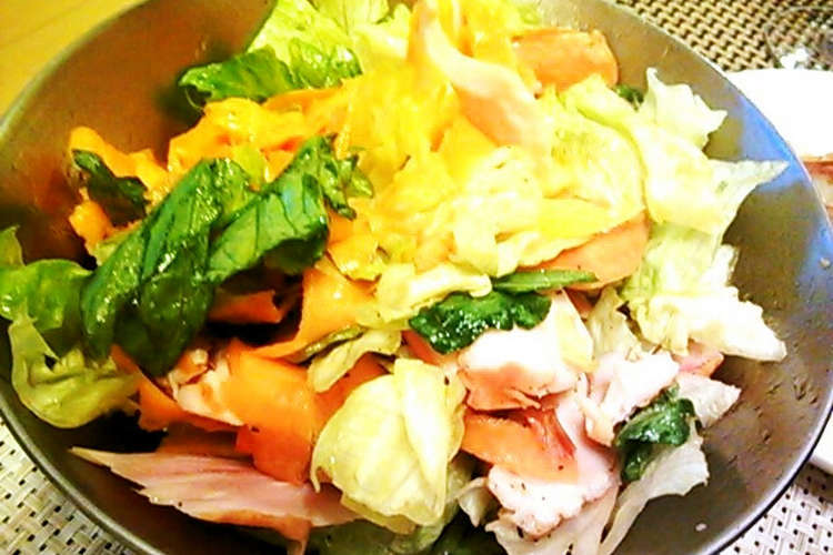 バルサミコ酢でスモークチキンのサラダ レシピ 作り方 By ポテチ犬 クックパッド 簡単おいしいみんなのレシピが360万品
