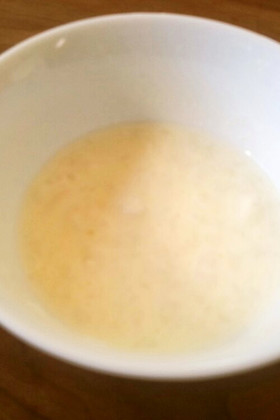 離乳食初期~お出かけのときのミルク粥♪
