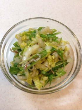 白菜とじゃこのゆずポン酢サラダの画像