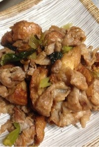 豚バラ・仙台麩・ふきの醤油炒め