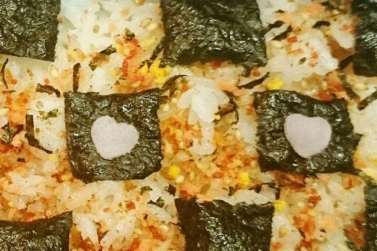 簡単 チェック柄ご飯 デコ弁当はいかが レシピ 作り方 By ゆのち クックパッド 簡単おいしいみんなのレシピが360万品