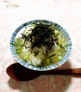 残った味噌汁で☆簡単しらす雑炊風♬